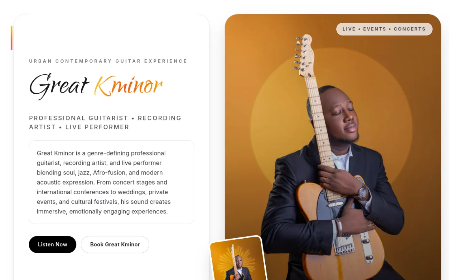 Great Kminor website homepage